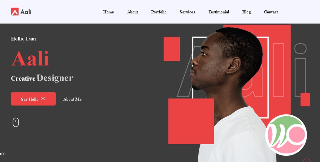 Aali Personal Portfolio WordPress Theme