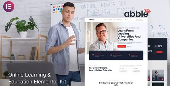 Abble Online Learning and Education Elementor Kit for WordPress