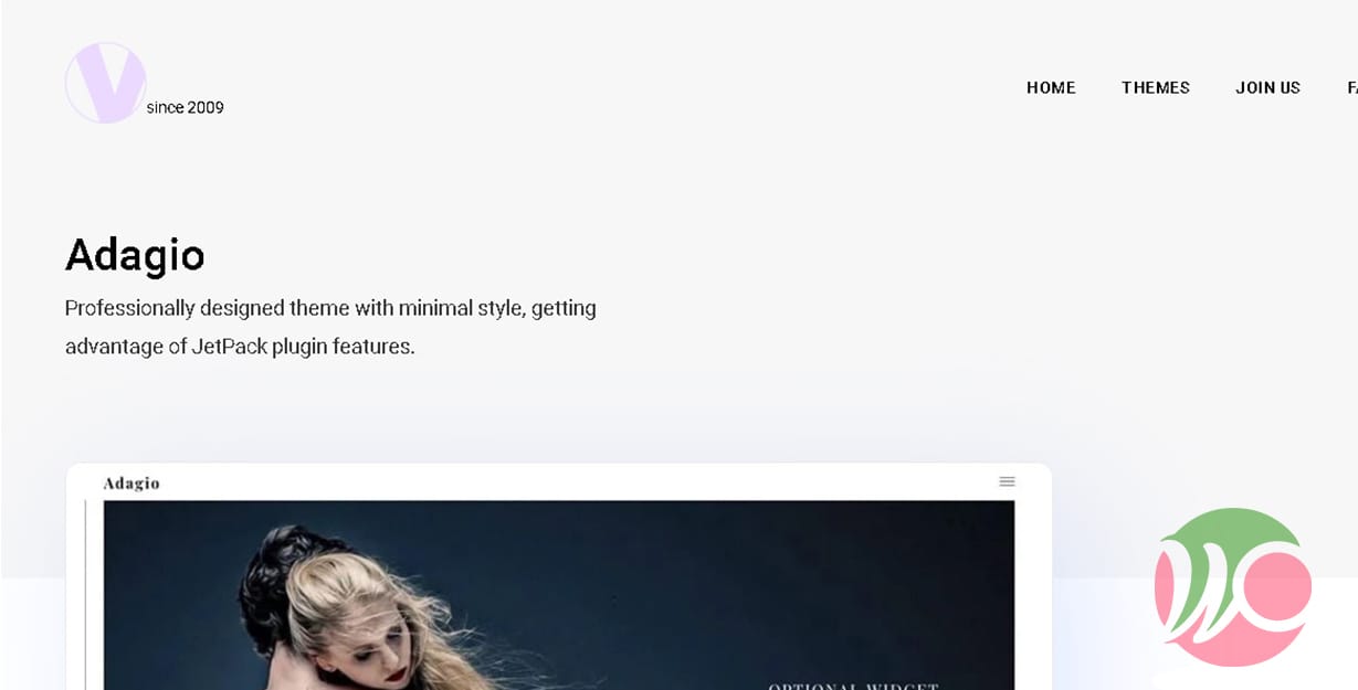 Adagio Clean and Modern JetPack WordPress Theme
