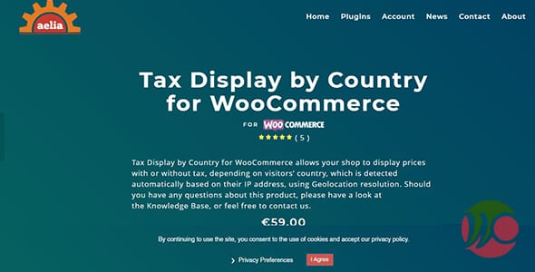 Aelia Tax Display Country for WooCommerce