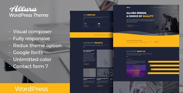 Allura Portfolio WordPress Theme