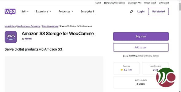 Amazon S3 Storage for WooCommerce