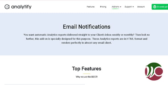 Analytify Email Notifications for WordPress