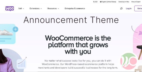 Announcement WordPress Theme by WooThemes