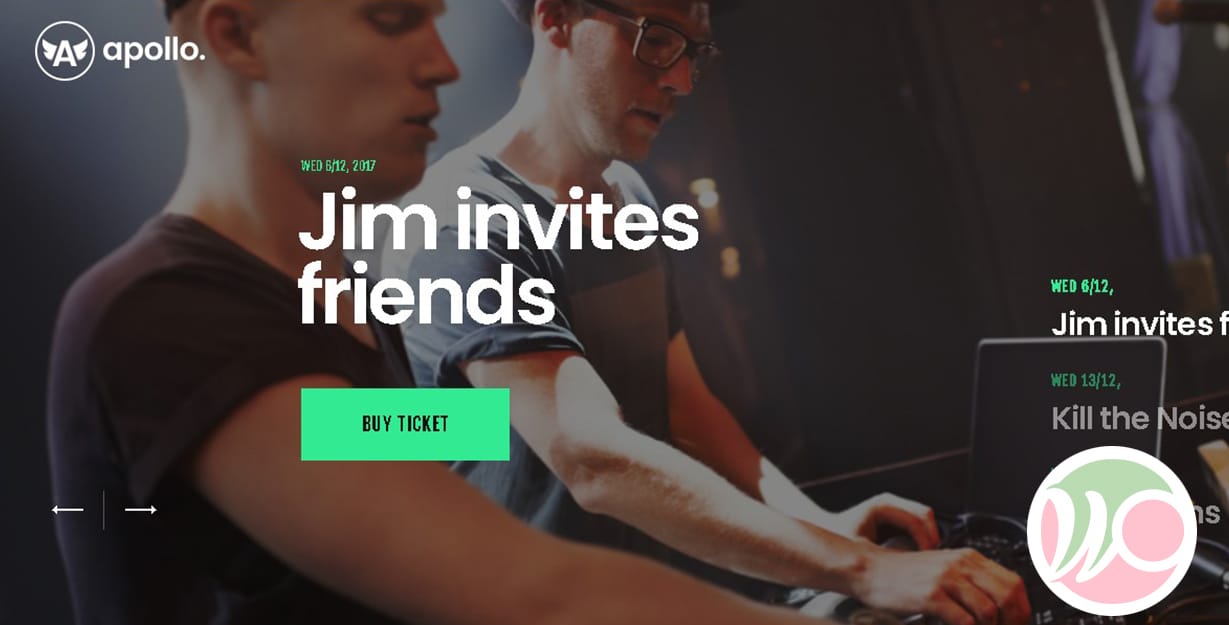 Apollo Night Club DJ Concert and Music Event WordPress Theme