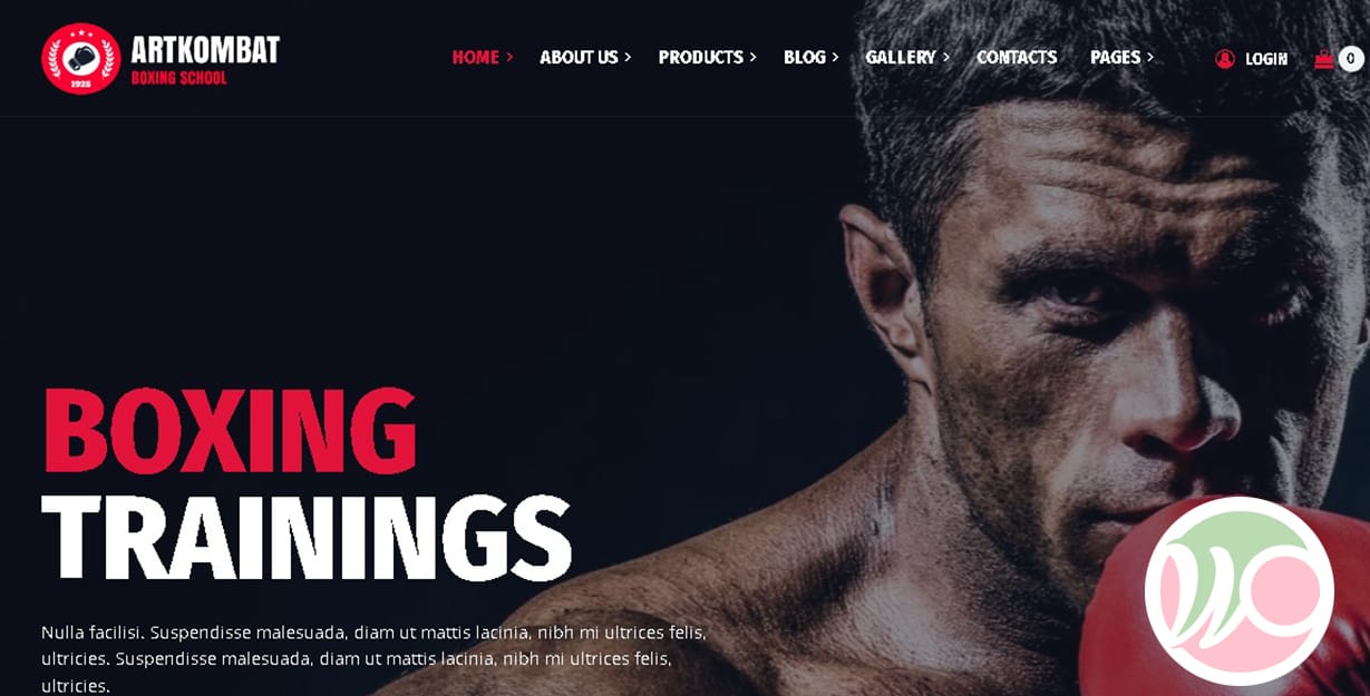 ArtKombat Boxing School and Martial Arts WordPress Theme
