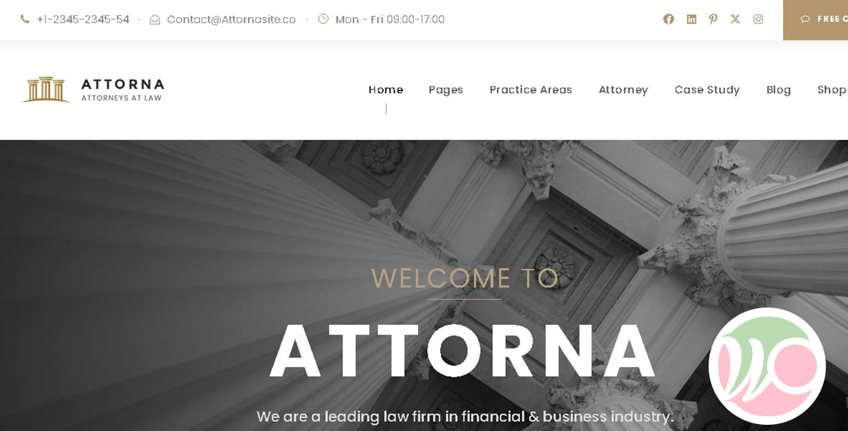 Attorney Lawyer Law Firm WordPress Theme