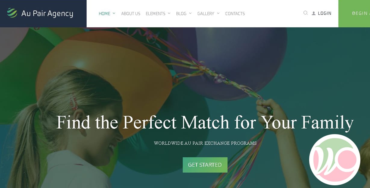 Au Pair Agency Babysitting and Nanny Theme