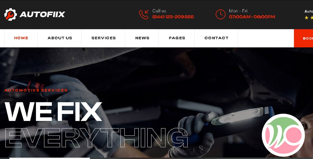 Autofiix Car Services WordPress Theme