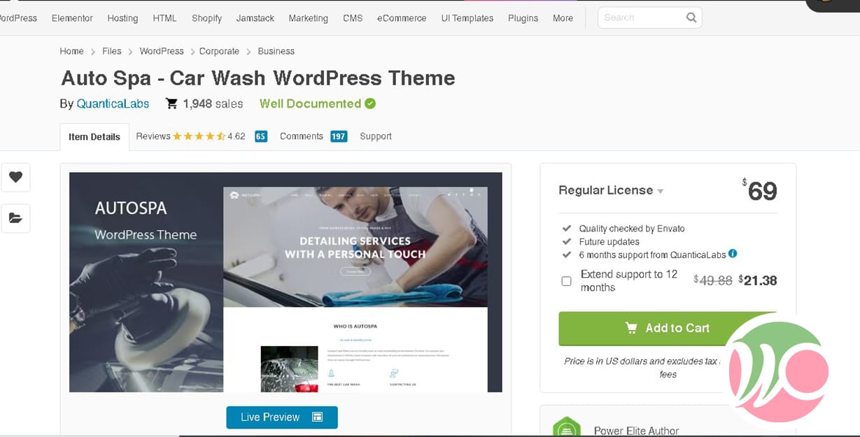 Auto Spa Car Wash WordPress Theme