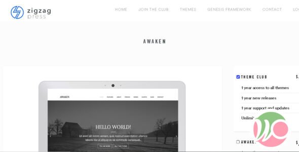 Awaken WordPress Theme by Zigzagpress