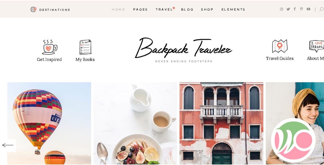 Backpack Traveler Modern Blog WordPress Theme