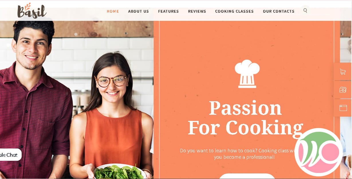 Basil Cooking Classes and Workshops WordPress Theme