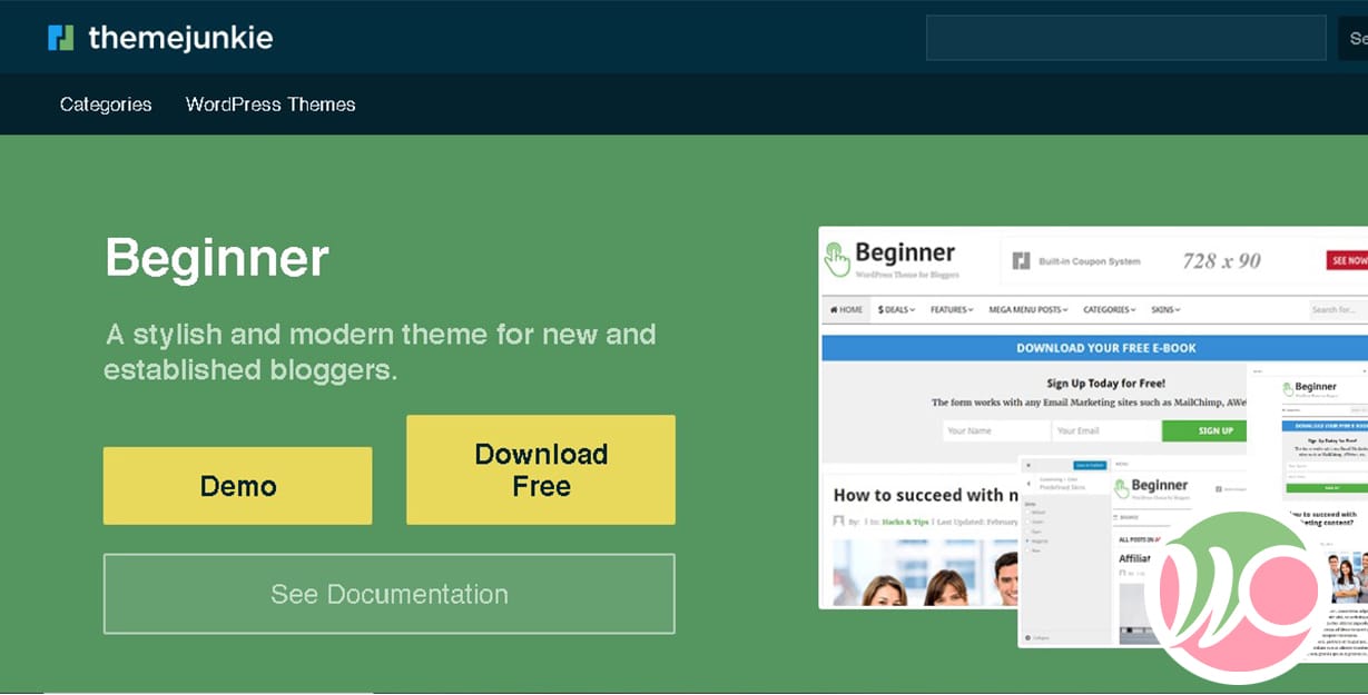 Beginner WordPress Theme by Theme Junkie