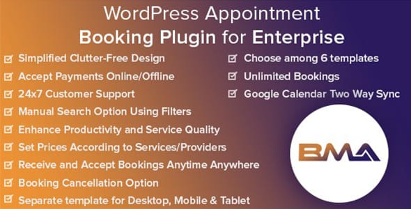 BMA Appointment Booking Enterprise for WordPress