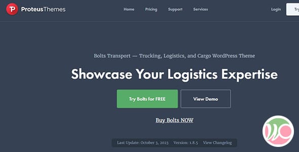 Bolts Construction and Transport Industries WordPress Theme