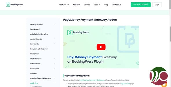 BookingPress PayUMoney Payment Gateway Addon for WordPress
