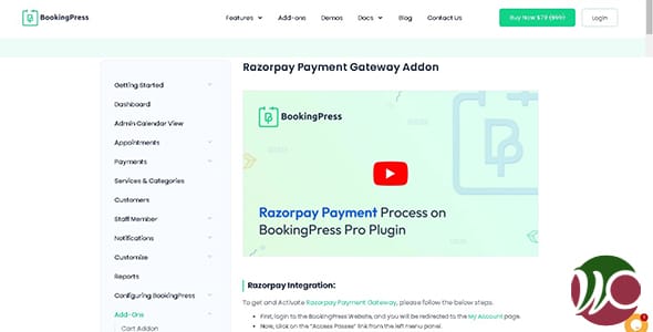 BookingPress Razorpay Payment Gateway Addon for WordPress
