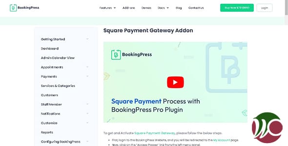 BookingPress Square Payment Gateway Addon for WordPress