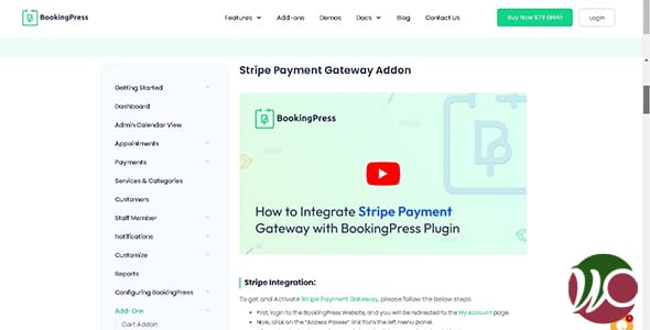 BookingPress Stripe Payment Gateway Addon for WordPress