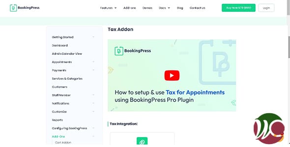 BookingPress Tax Addon for WordPress