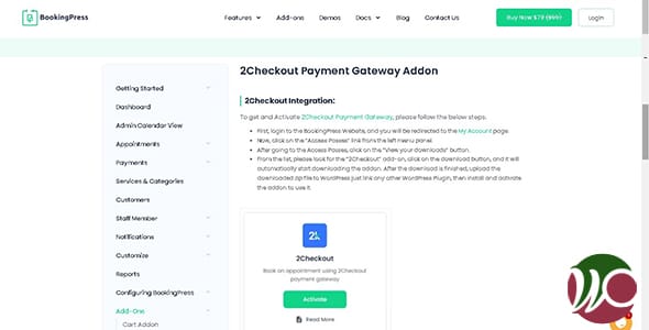 BookingPress Two Checkout Payment Gateway Addon for WordPress