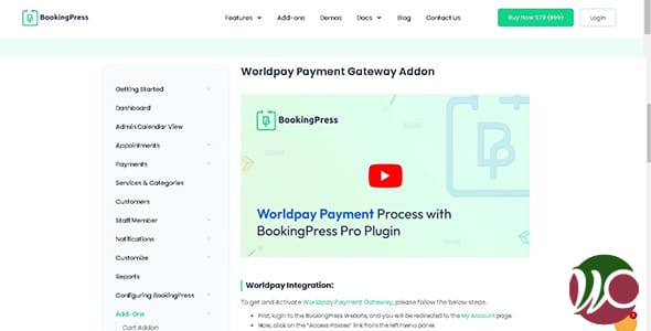 BookingPress Worldpay Payment Gateway Addon for WordPress