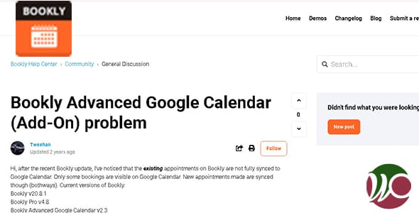 Bookly Advanced Google Calendar Add On for WordPress