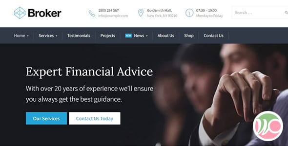 Broker Business and Finance WordPress Theme