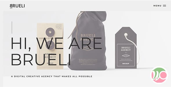 Brueli Minimal Portfolio Agency Architect WordPress Theme