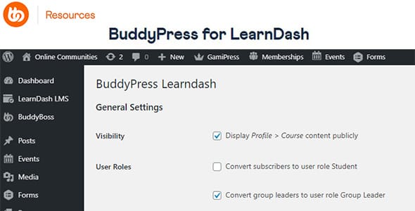 BuddyPress LearnDash for WordPress