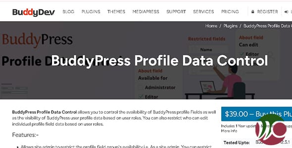 BuddyPress Profile Data Control for WordPress
