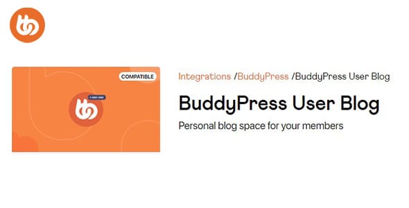 BuddyPress User Blog for WordPress