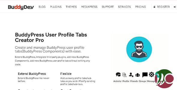 BuddyPress User Profile Tabs Creator Pro for WordPress