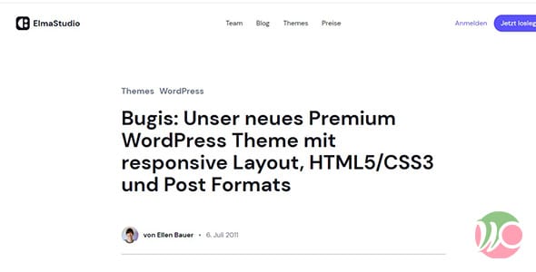 Bugis Unser neues Premium WordPress Theme