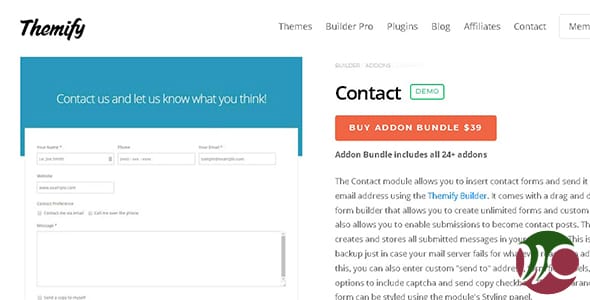 Builder Contact for WordPress