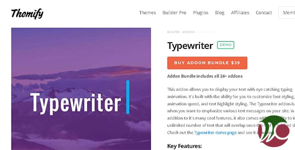 Builder Typewriter for WordPress
