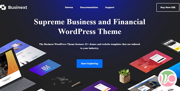 Businext Business Finance and Crypto Currency WordPress Theme