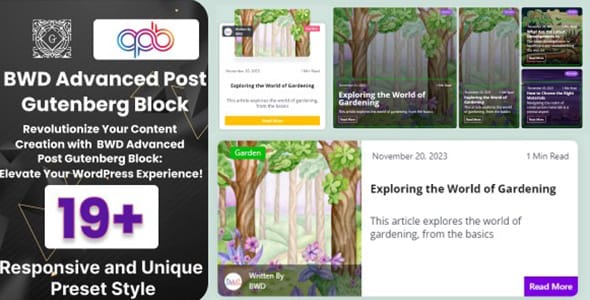 BWD Advanced Post Block for WordPress