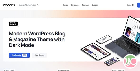 Caards Modern Blog and Magazine WordPress Theme