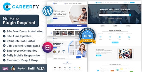 Careerfy Job Board WordPress Theme by Eyecix