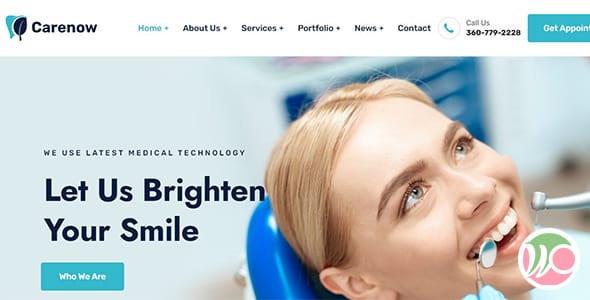 Carenow Medical and Dentist WordPress Theme