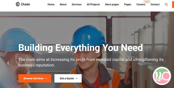 Chade Construction WordPress Theme by FOXTHEMES