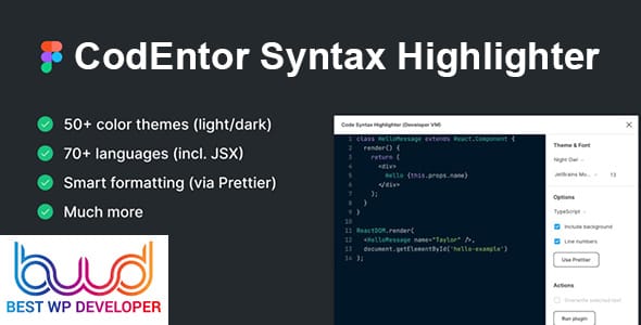 CodEntor Syntax Highlighter for WordPress