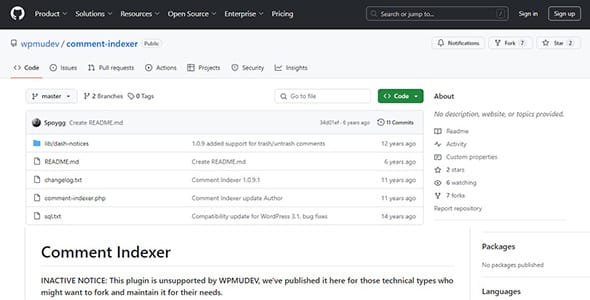 Comment Indexer for WordPress