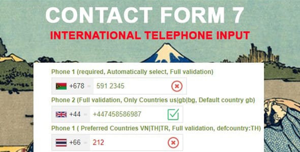 Contact Form 7 International Telephone Input for WordPress