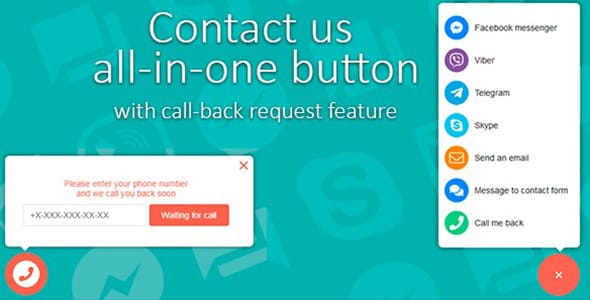 Contact Us All in One Button for WordPress