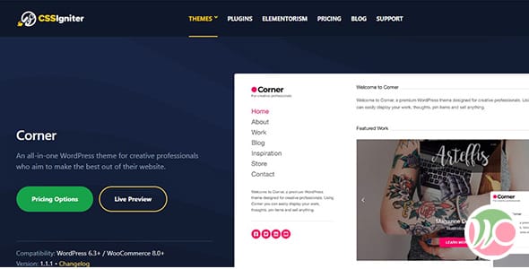 Corner WordPress Theme by CSSIgniter