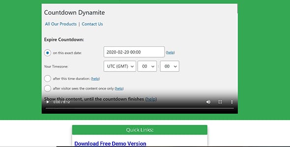 Countdown Dynamite for WordPress