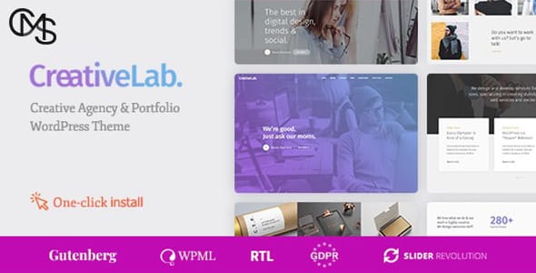 Creative Lab Studio Portfolio and Design Agency WordPress Theme
